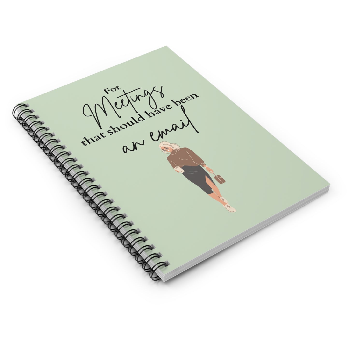 Funny Spiral Notebook - For Meetings That Should Have Been An Email Blonde Woman