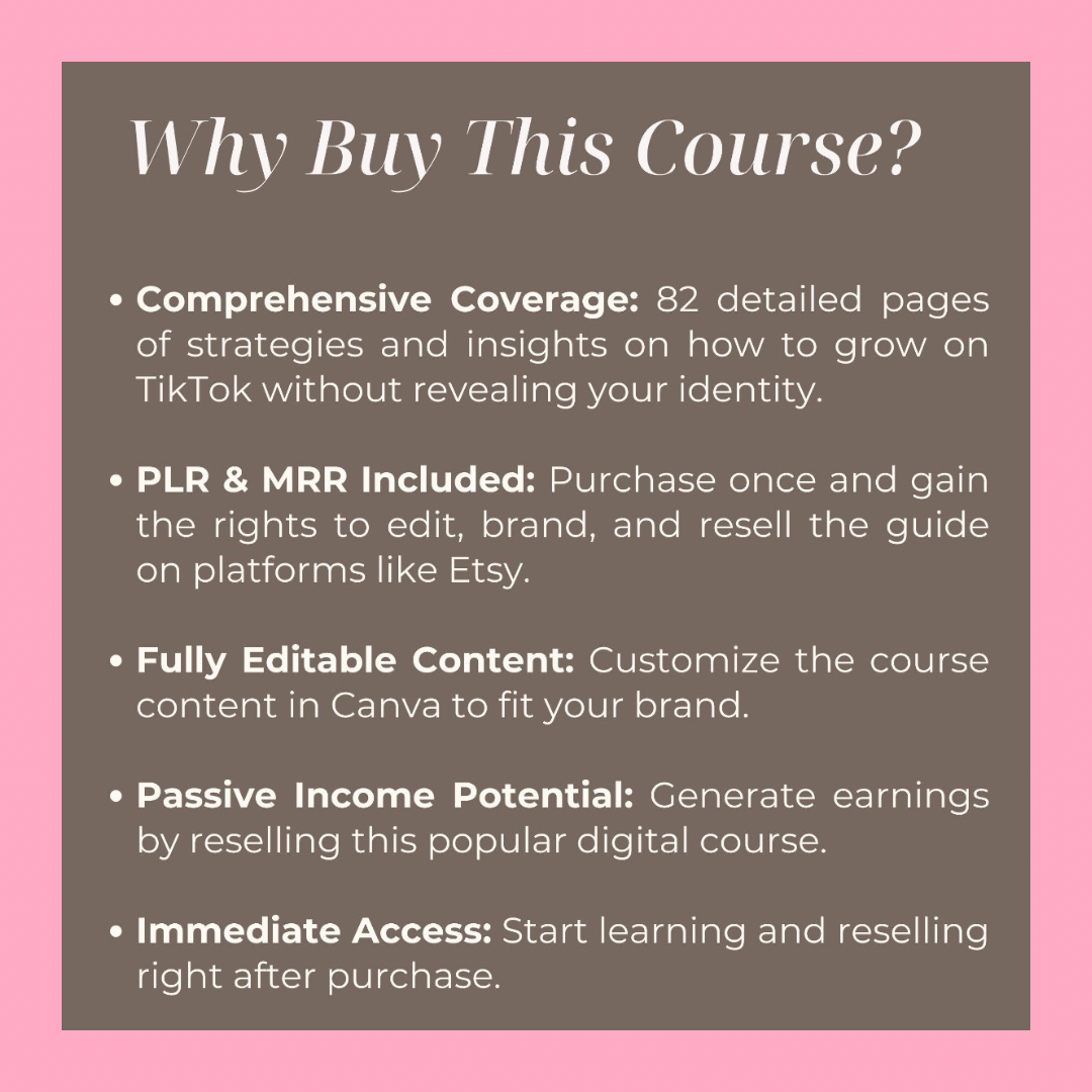 Make Money On TikTok | TikTok Faceless Marketing Guide & TikTok Planner- RESELL AS YOUR OWN!