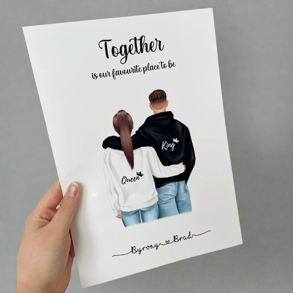 Personalised Couple Hoody | Friends Print