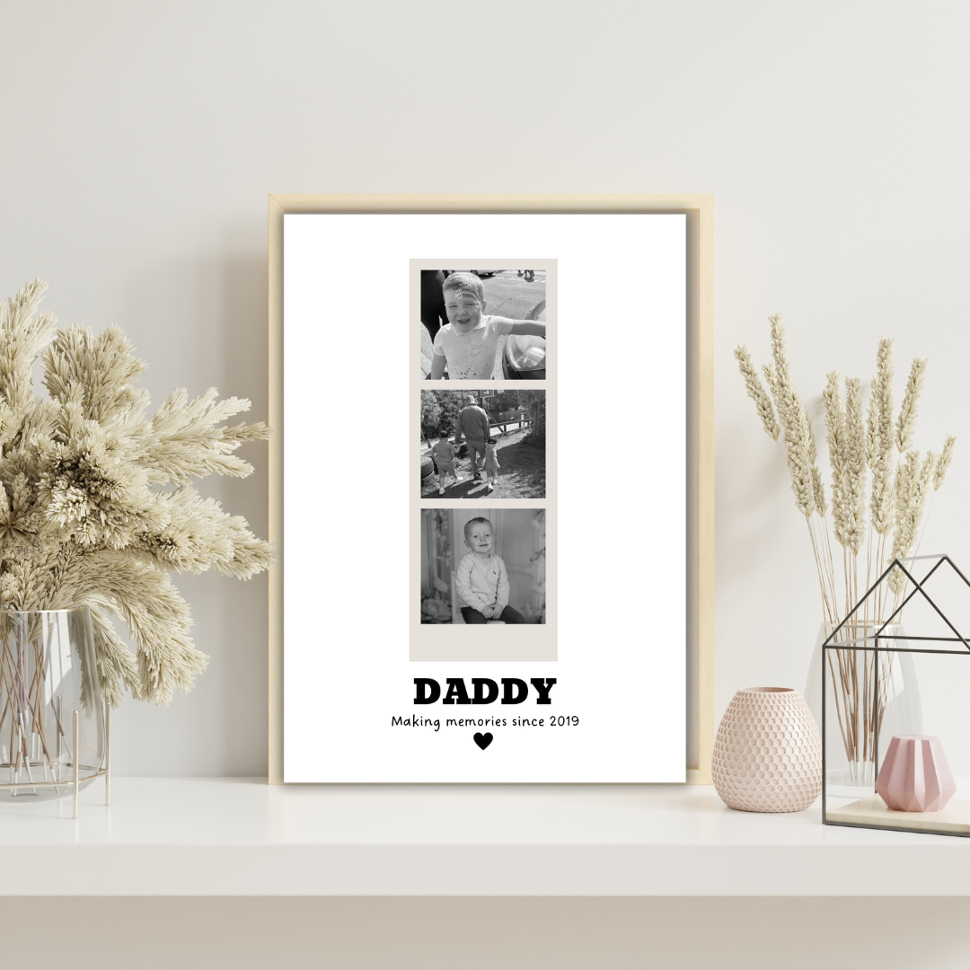 Fathers Day Dad Photobooth Strip Themed Print