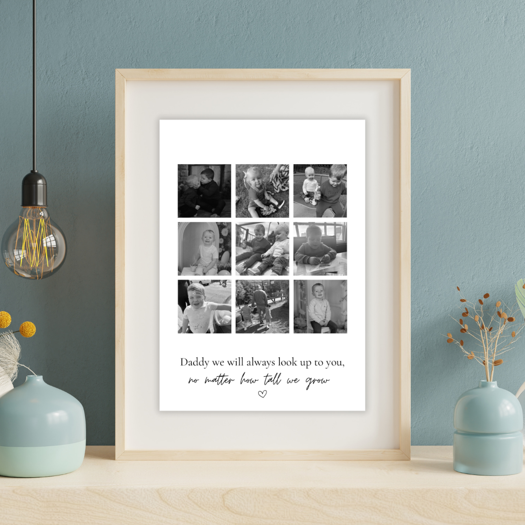 Fathers Day Photo Collage Print