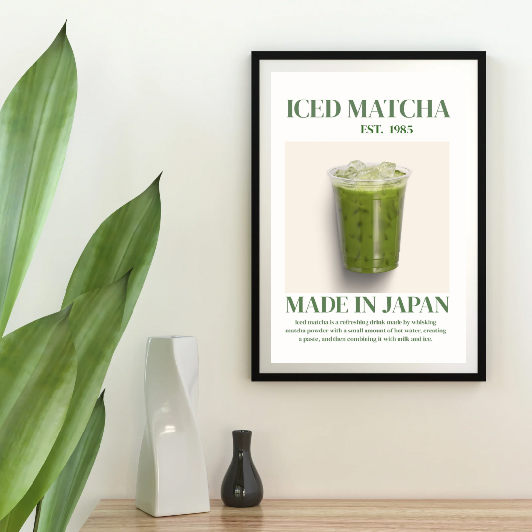 Iced Matcha Kitchen Bedroom Digital Download Print