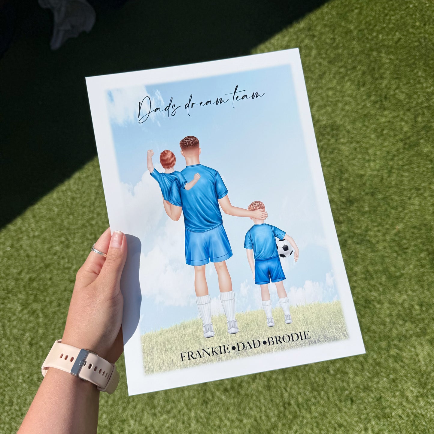 Personalised Football Dad & Children Print – The Perfect Gift for the Ultimate Football Fan