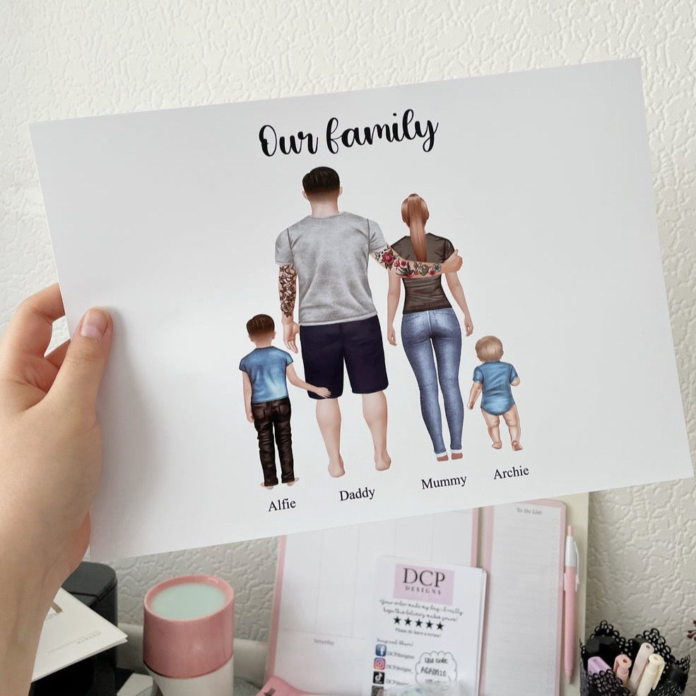 Make Your Own Personalised Family |Friend | Pet Print