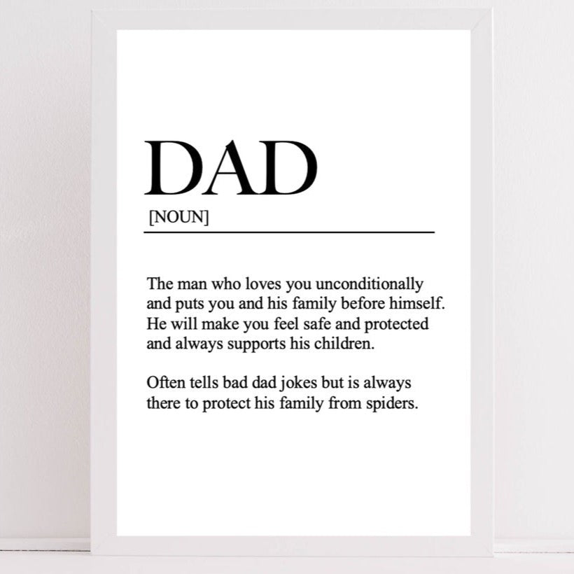 Dad|Fathers Day Definition Print PAY WHAT YOU CAN AFFORD