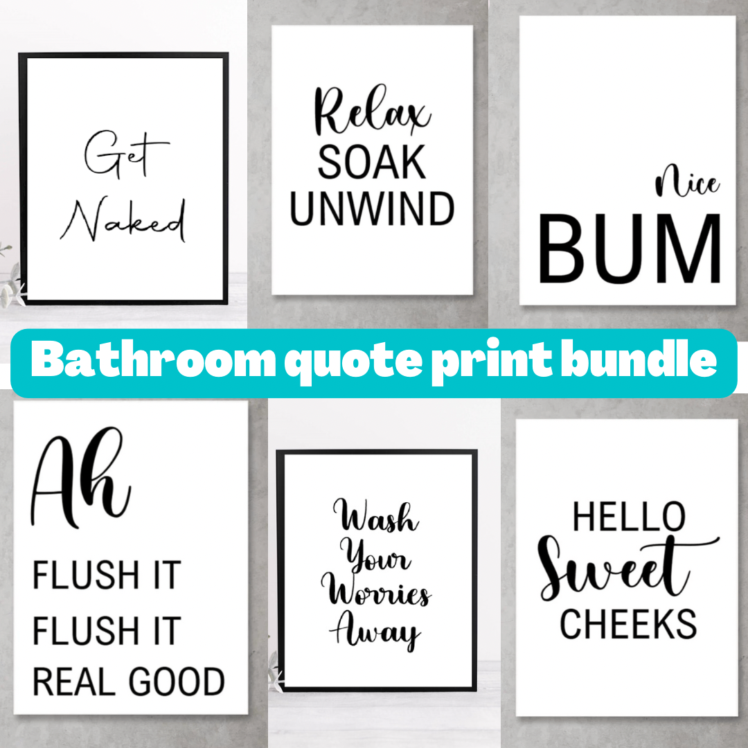 Printable Bathroom Sayings Premium Vector Set Of Bathroom Sign Funny