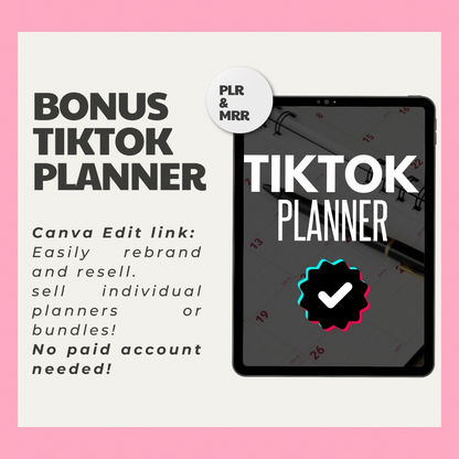 Make Money On TikTok | TikTok Faceless Marketing Guide & TikTok Planner- RESELL AS YOUR OWN!