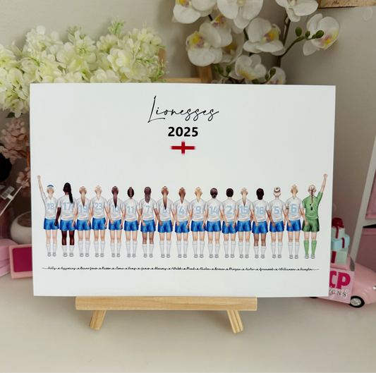 England Lionesses 2025 Print