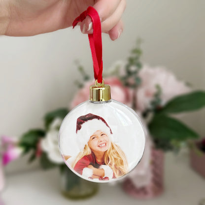 Photo Upload Flat Christmas Bauble