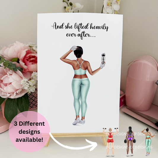 Gym Fitness Woman Girl Print