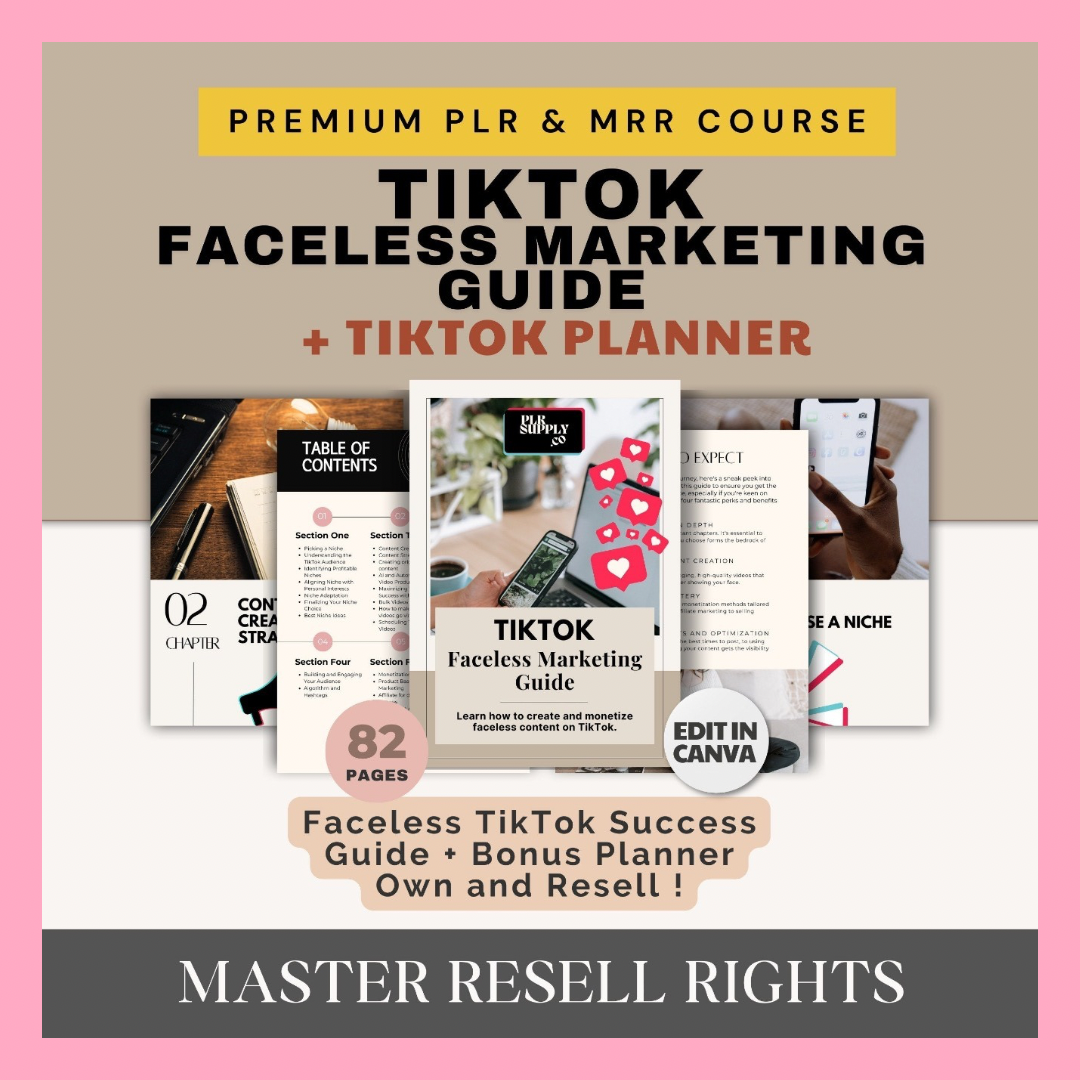 Make Money On TikTok | TikTok Faceless Marketing Guide & TikTok Planner- RESELL AS YOUR OWN!