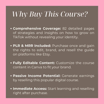 Make Money On TikTok | TikTok Faceless Marketing Guide & TikTok Planner- RESELL AS YOUR OWN!