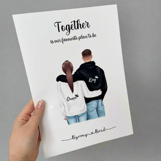 Personalised Couple Hoody | Friends Print