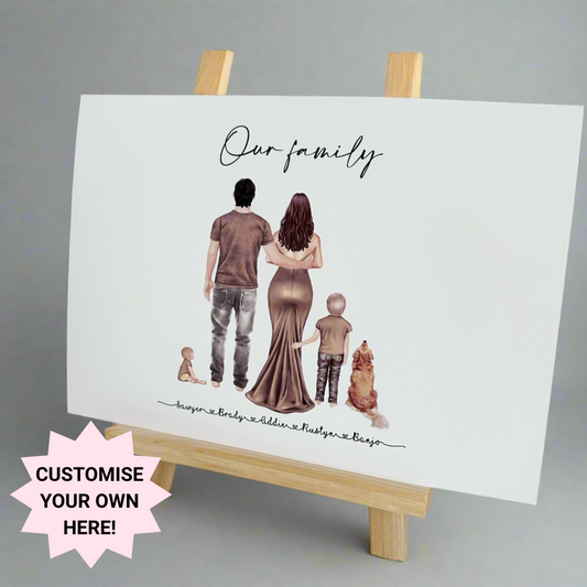 Make Your Own Personalised Family |Friend | Pet Print