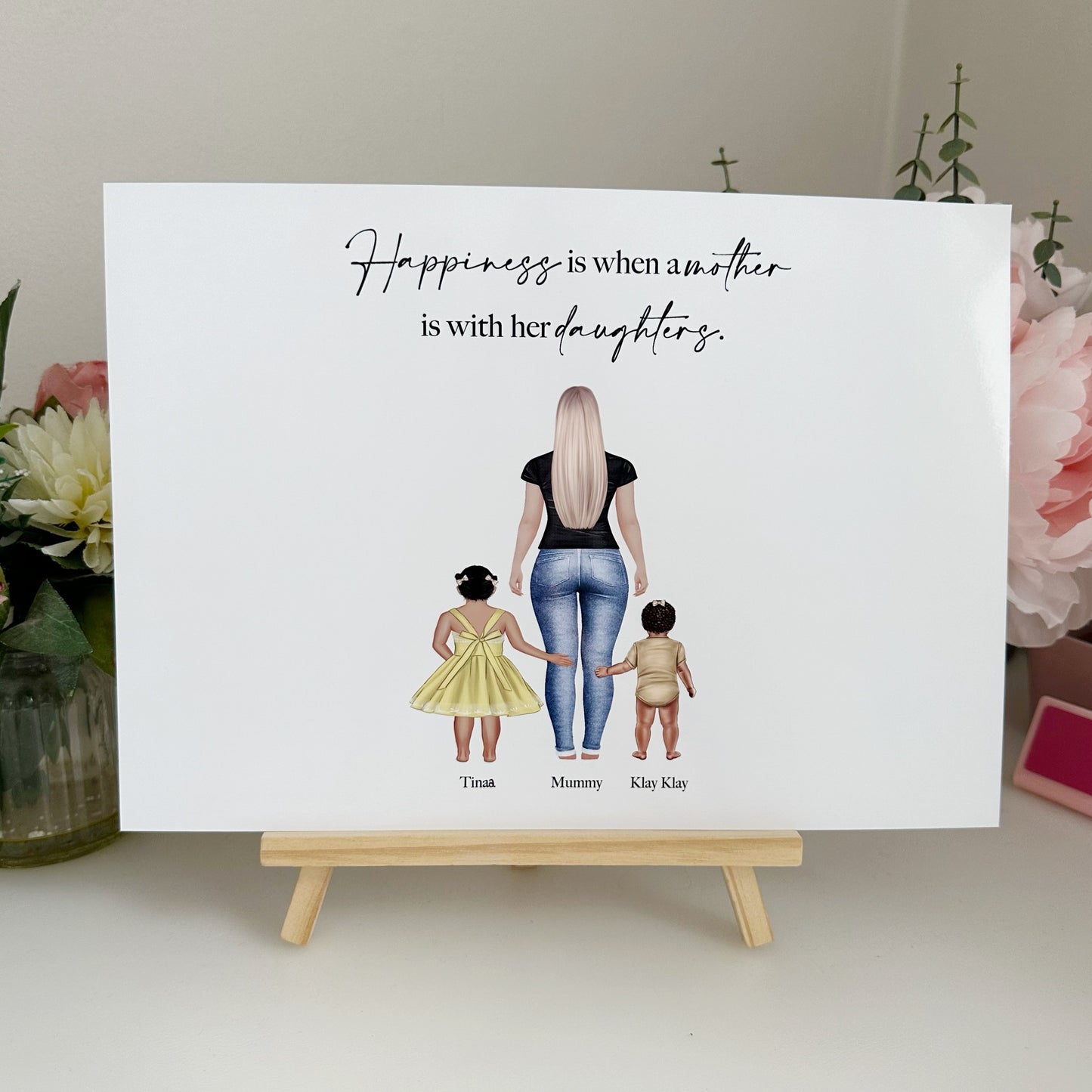 Personalised Mother | Mum and Daughter Print