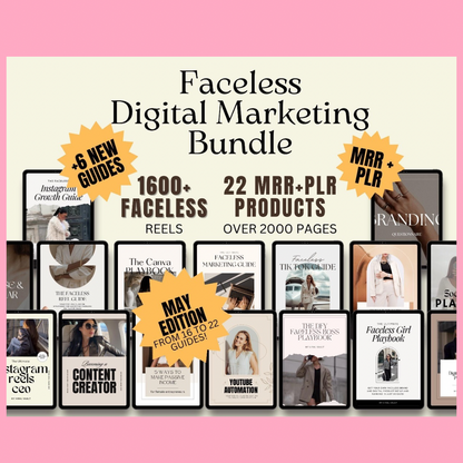 Faceless Digital Marketing Bundle- Resell All Products As Your Own