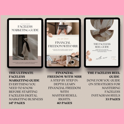 Faceless Digital Marketing Bundle- Resell All Products As Your Own