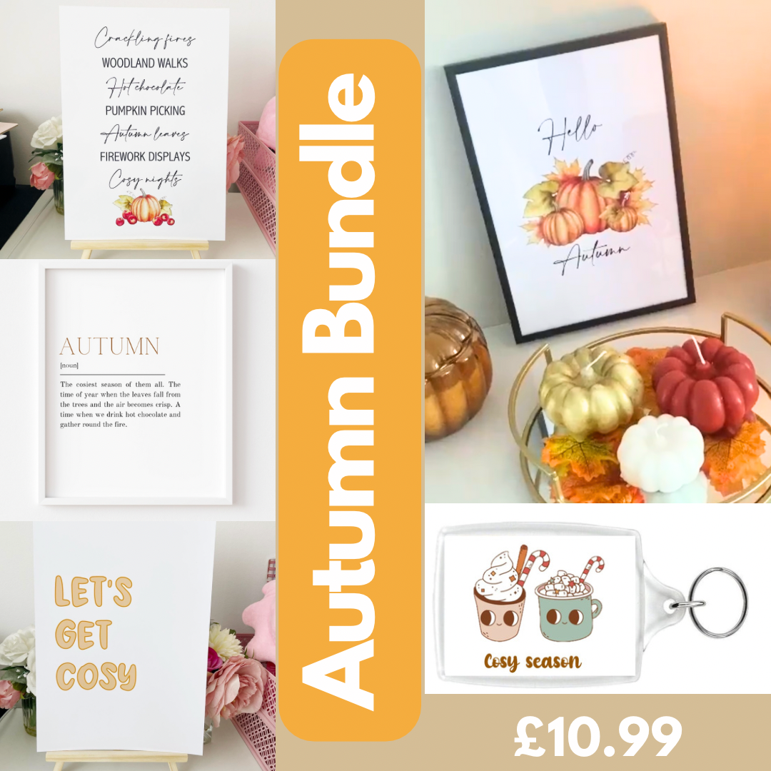 Autumn Print & Keyring Bundle