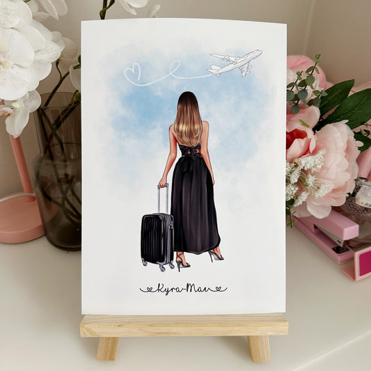 Personalised Travel Solo Suitcase Print