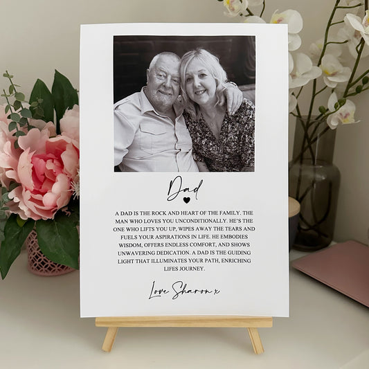 Personalised Dad Photo Upload Poem Print