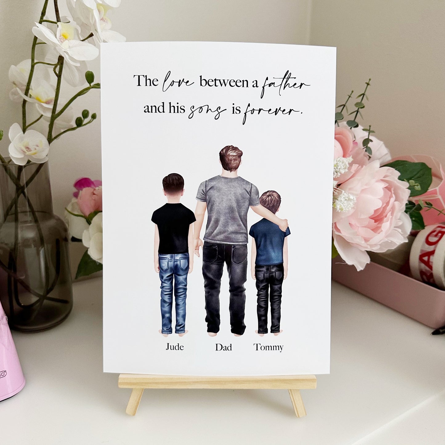 Personalised Father | Dad and Son Print