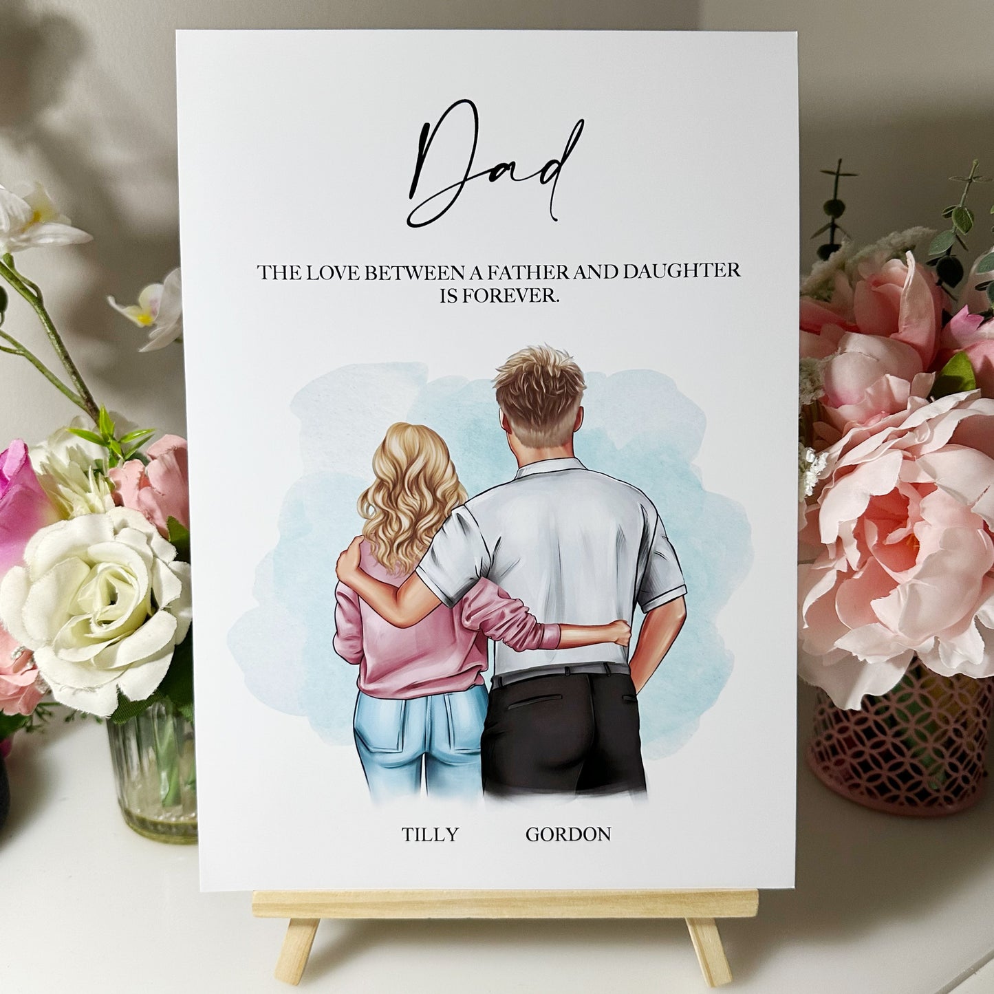 Personalised Father and Daughter | Fathers Day | Dad Print