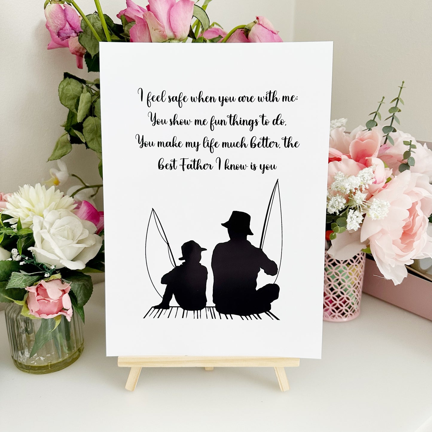 Fathers Day Father and Son Poem Print