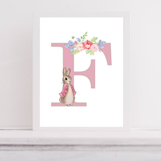 Bunny Initial | Child | Easter Print