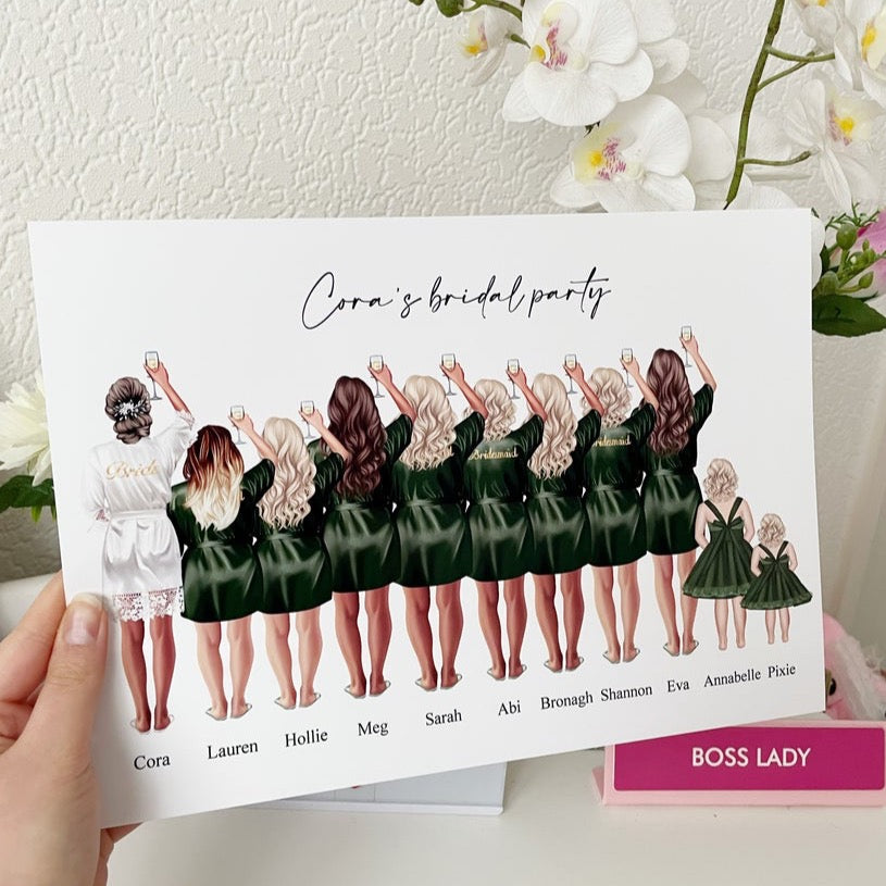 Personalised Bridesmaids | Hen Party Print