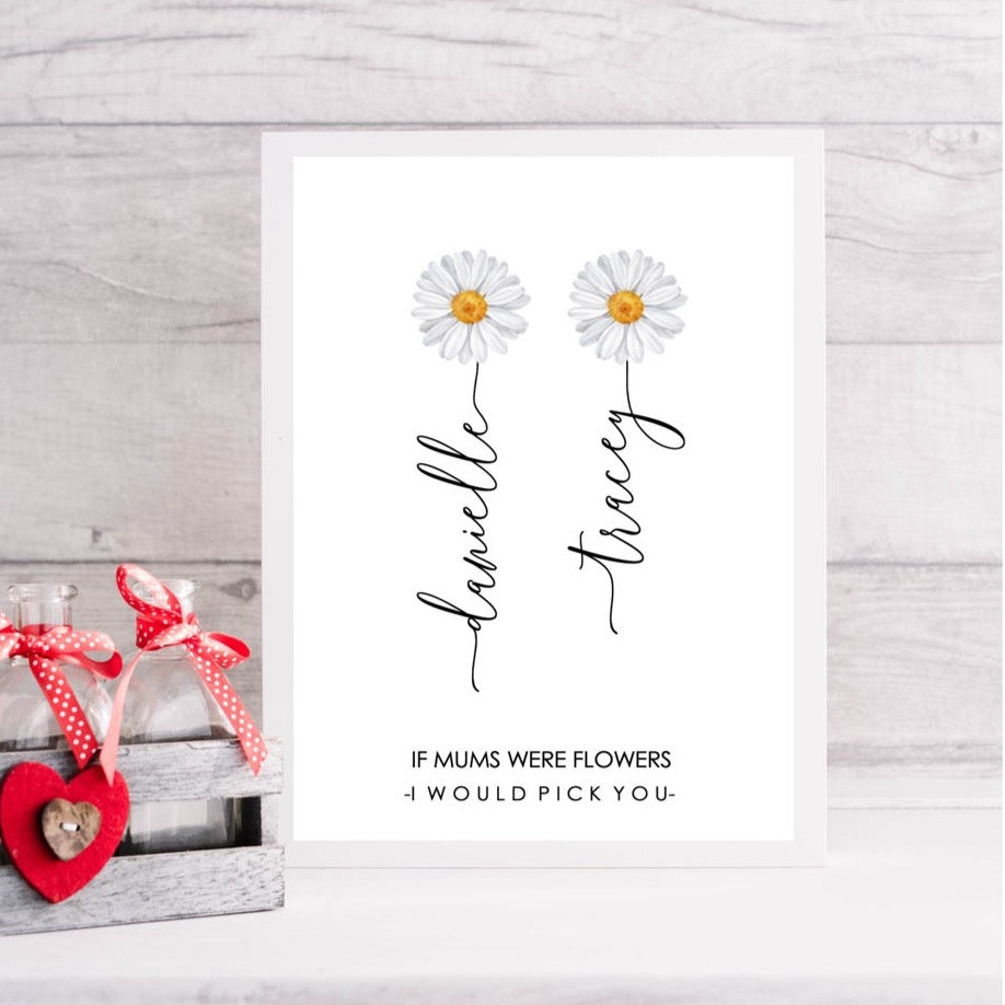 Personalised Flowers | Mum Quote Print