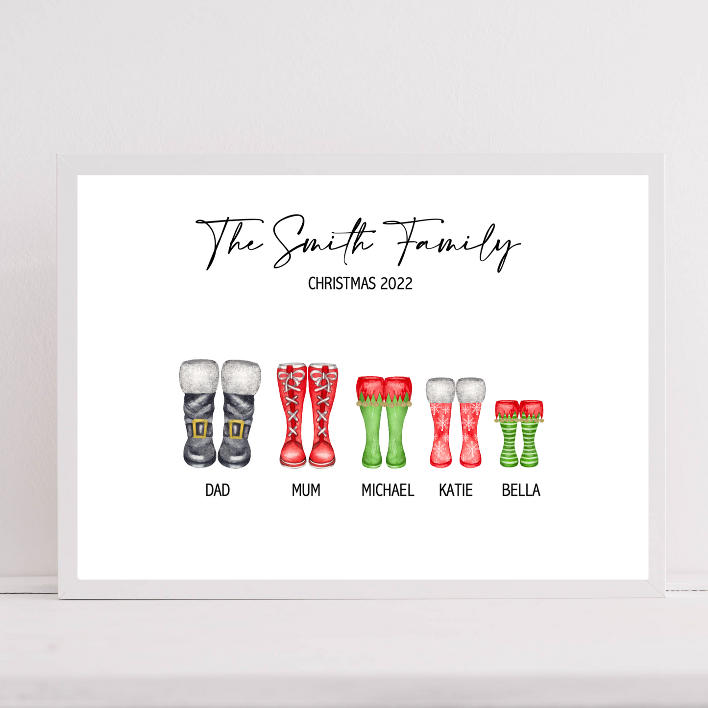 Christmas Welly Boot Print