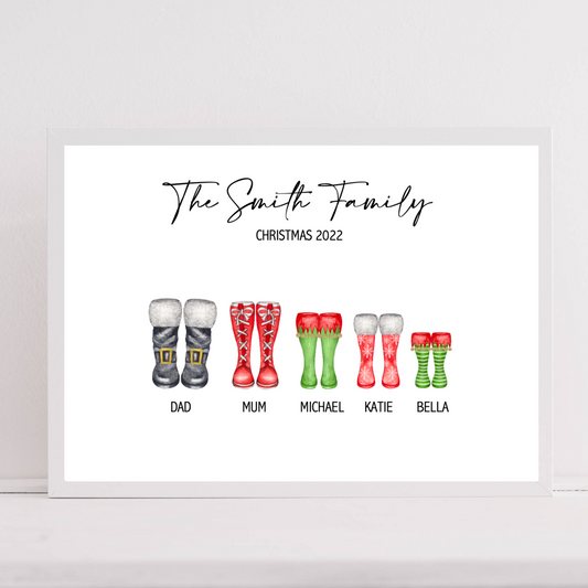 Christmas Welly Boot Print