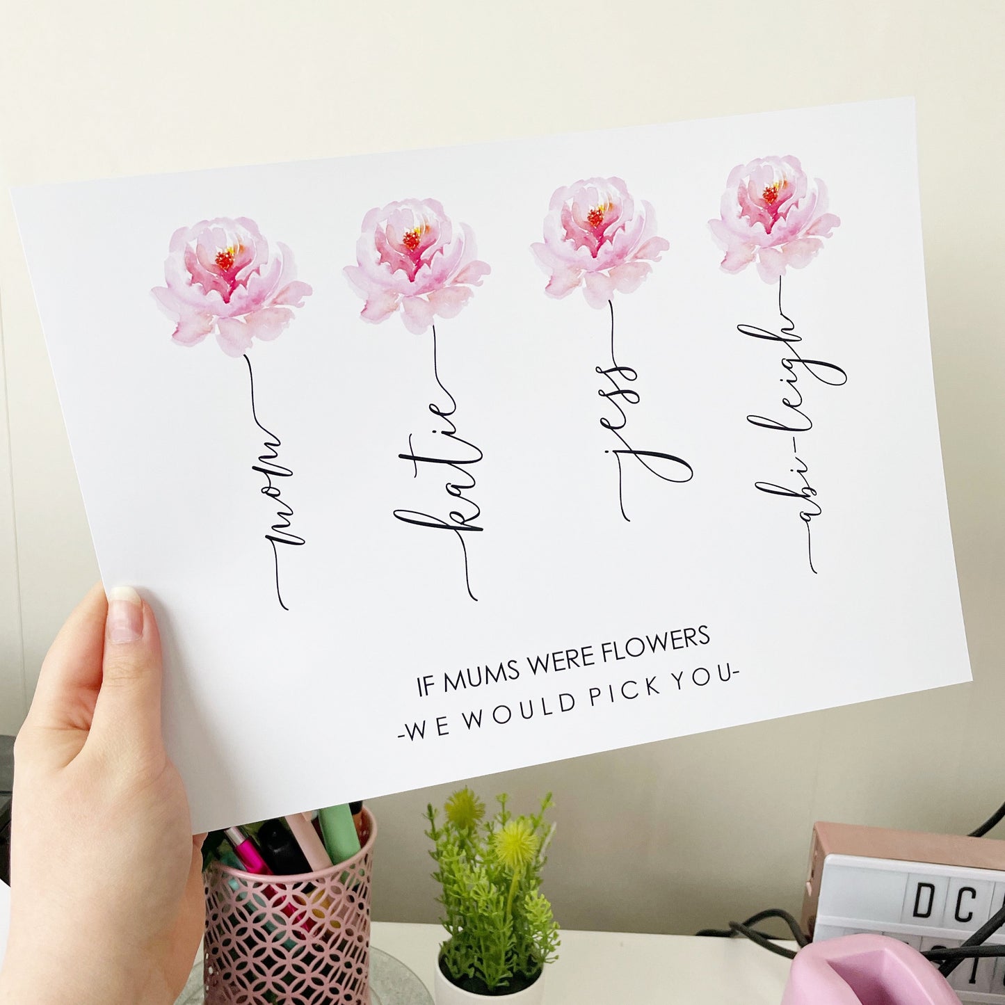 Personalised Flowers | Mum Quote Print