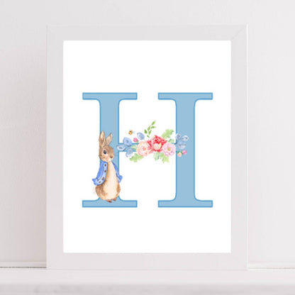 Bunny Initial | Child | Easter Print