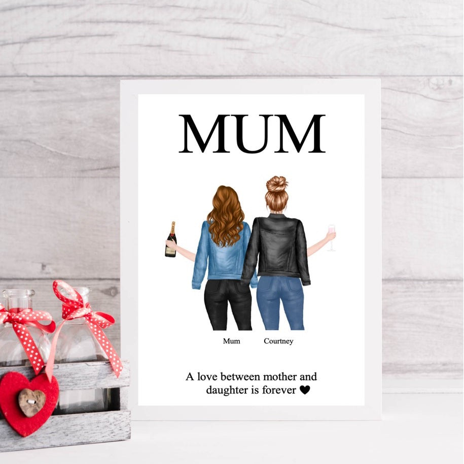 Personalised Mum and Daughter Print