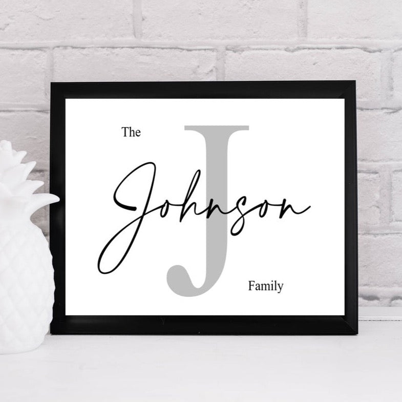 Personalised Family Surname | Quote Print