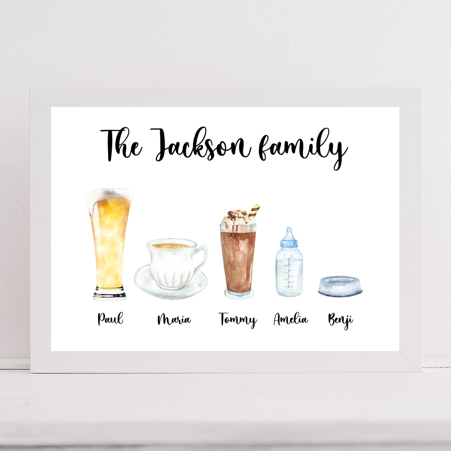 Personalised Family | Friends Drinks Print