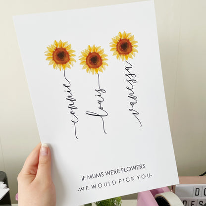 Personalised Flowers | Mum Quote Print