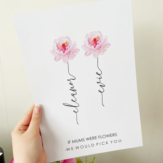 Personalised Flowers | Mum Quote Print