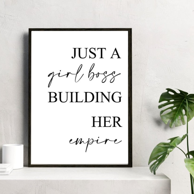 Girl Boss | Positive Quote Print