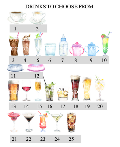 Personalised Family | Friends Drinks Print