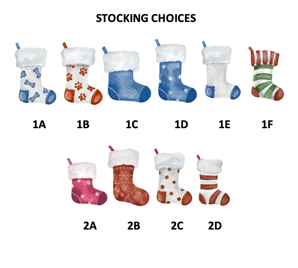 Christmas Family Stocking Print