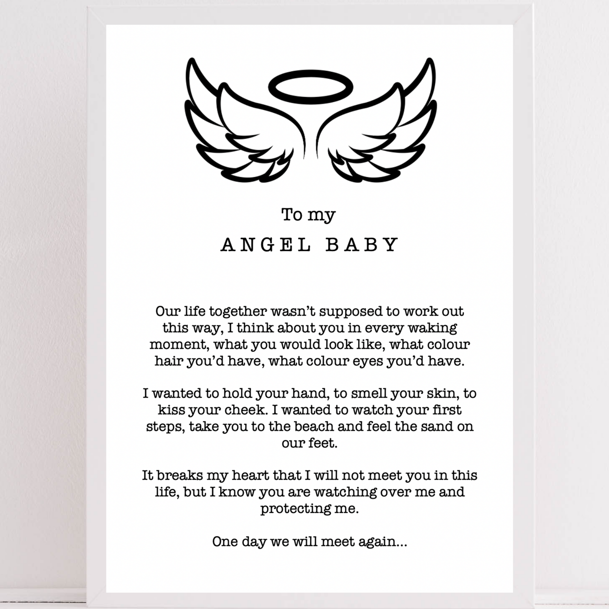 Angel Baby Miscarriage Print A4 Print - Main Image