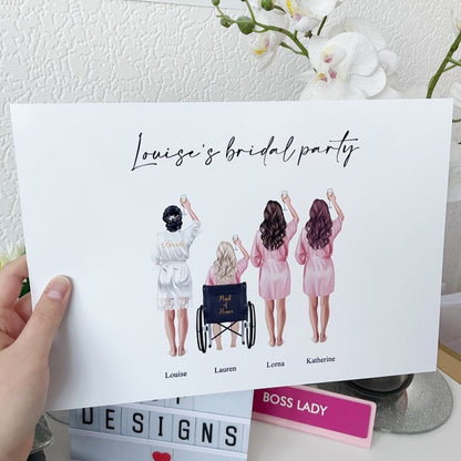 Personalised Bridesmaids | Hen Party Print