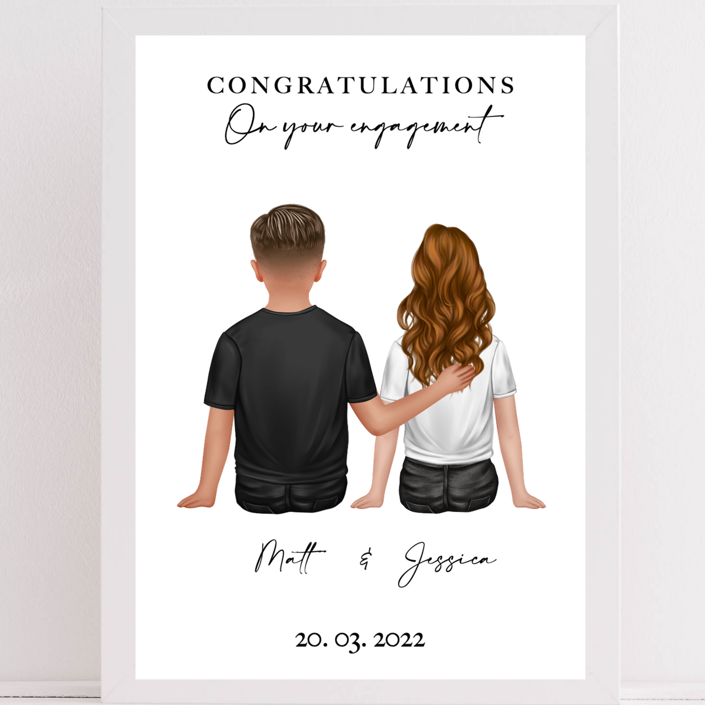 Personalised Engagement | Congratulations Gift Print