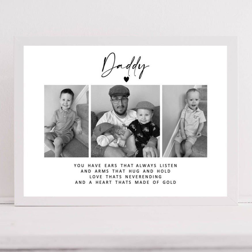 Personalised Mum|Dad Photo Collage Print