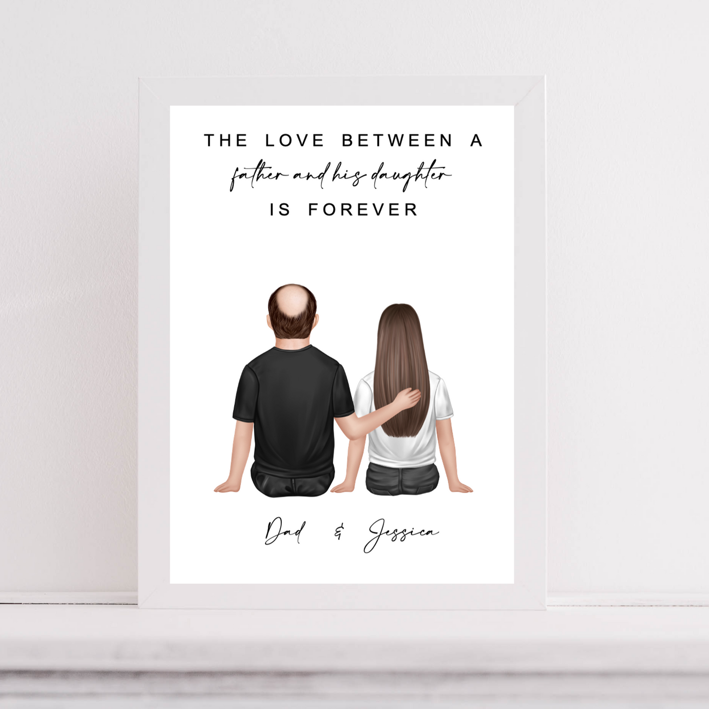 Personalised Father and Daughter Print