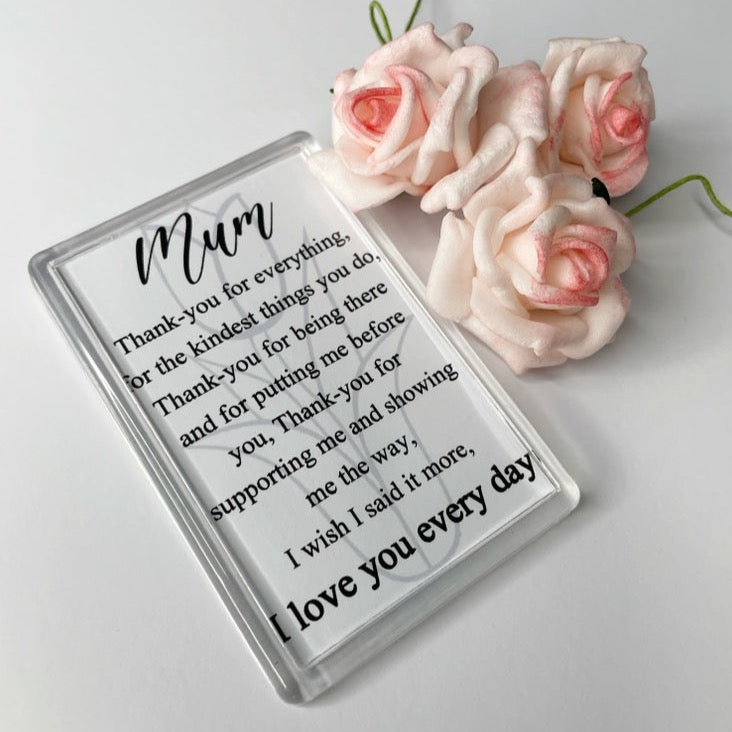 Mum | Dad | Bestfriend Poem Fridge Magnet