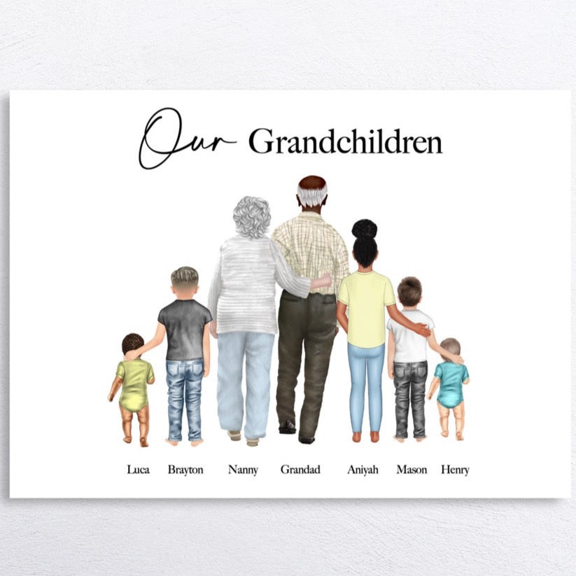 Personalised Grandchildren|Grandparents|Family Print