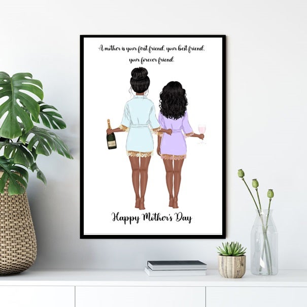 Personalised Robe|Mother|Friends|Birthday Print